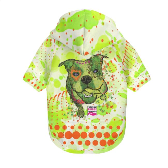 Hunde-Hoodie, Hundemotiv Lani– bunte Popart, gemütlich, waschbar, Polyester